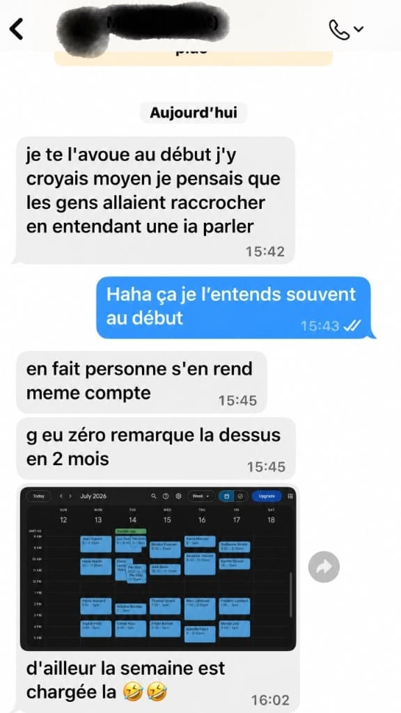Capture envoyée par un client — retour 8