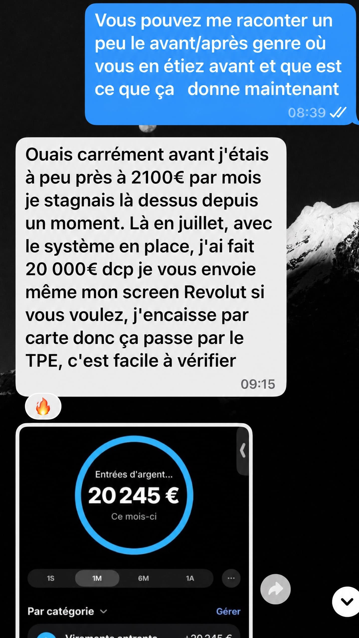 Capture envoyée par un client — retour 7